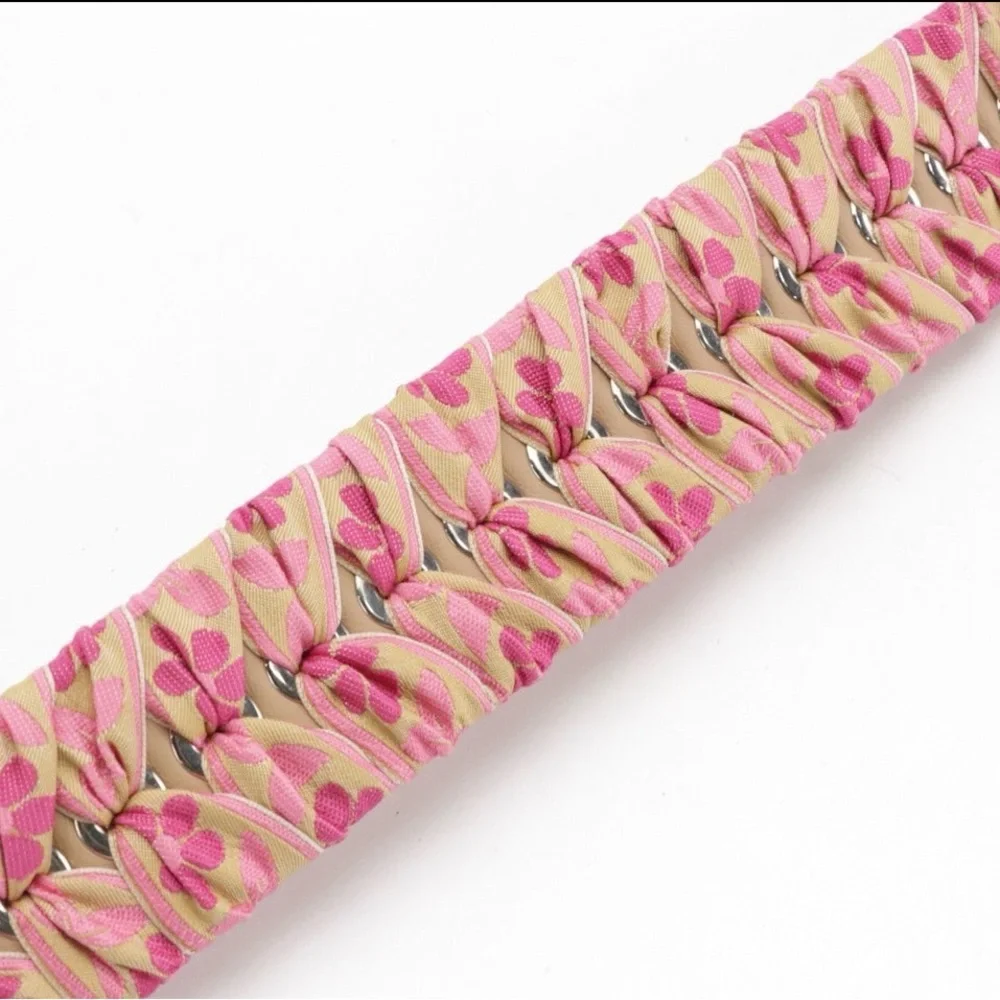 Fendi Floral Ribbon and Leather Shoulder Strap